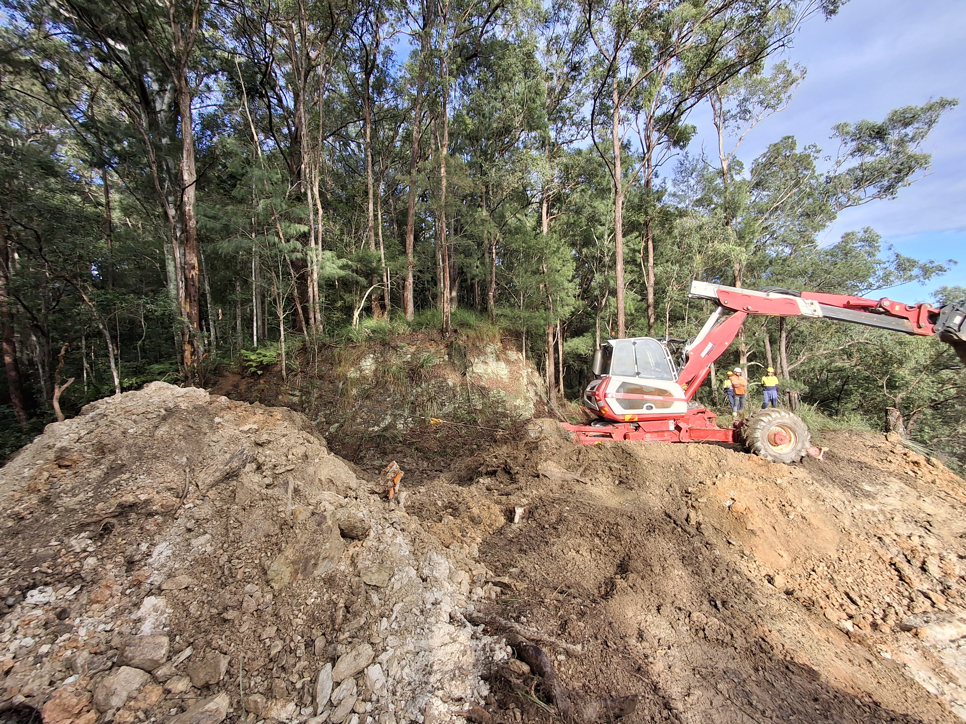 Excavation team at the slip site.jpg