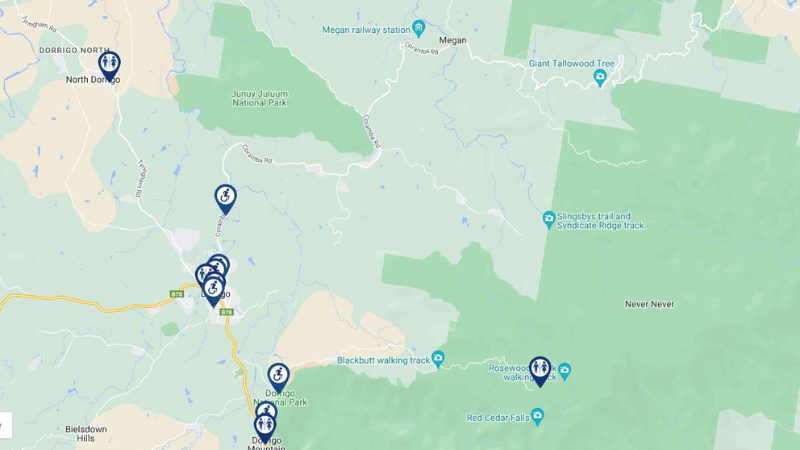 Dorrigo Greater Area Public Toilet Map.png