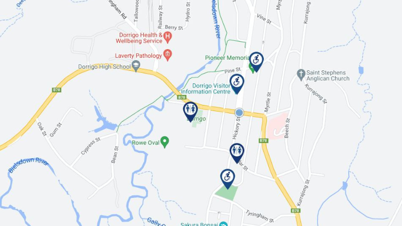 Dorrigo Public Toilet Map.png