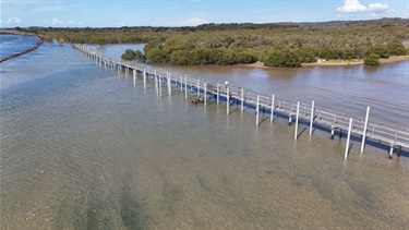 Piles installed Urunga Boardwalk Replacement, August 2025